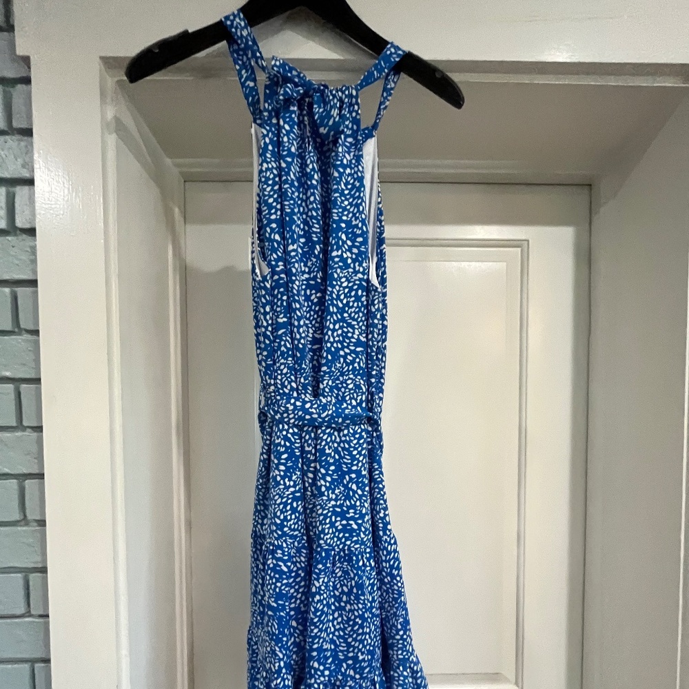 Jade Blue Dot Dress